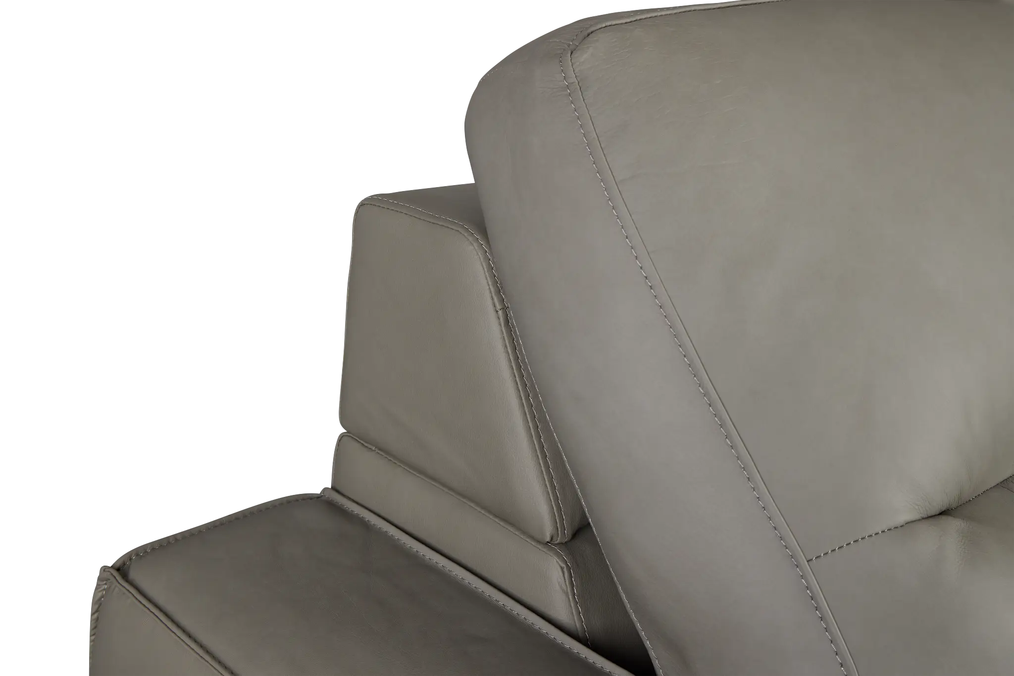 Rudy Gray Lthr/vinyl Power Extension Chaise Sofa Rudy Gray Lthr/vinyl Power Extension Chaise Sofa