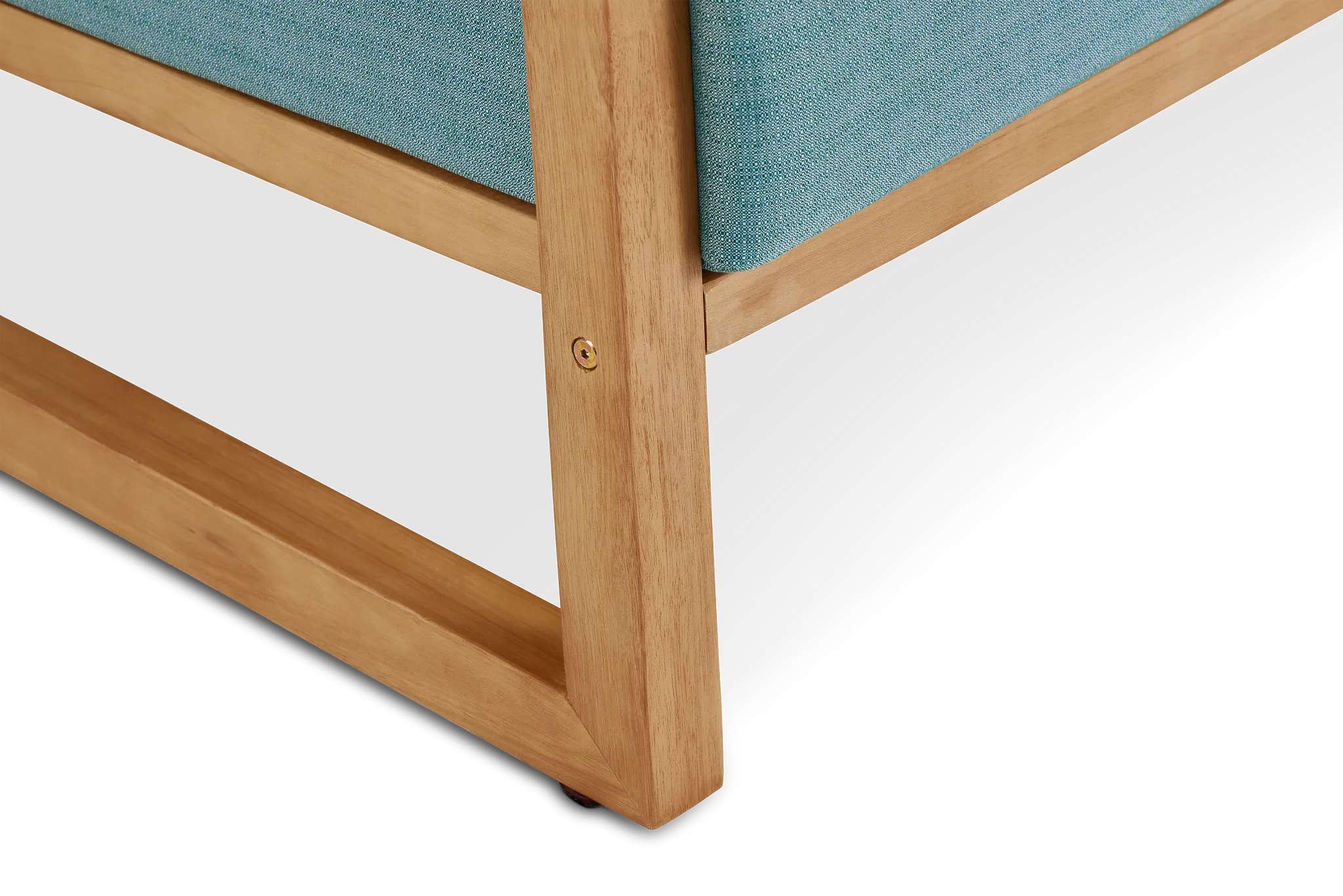 Tobago Light Tone Sofa With Teal Cushions