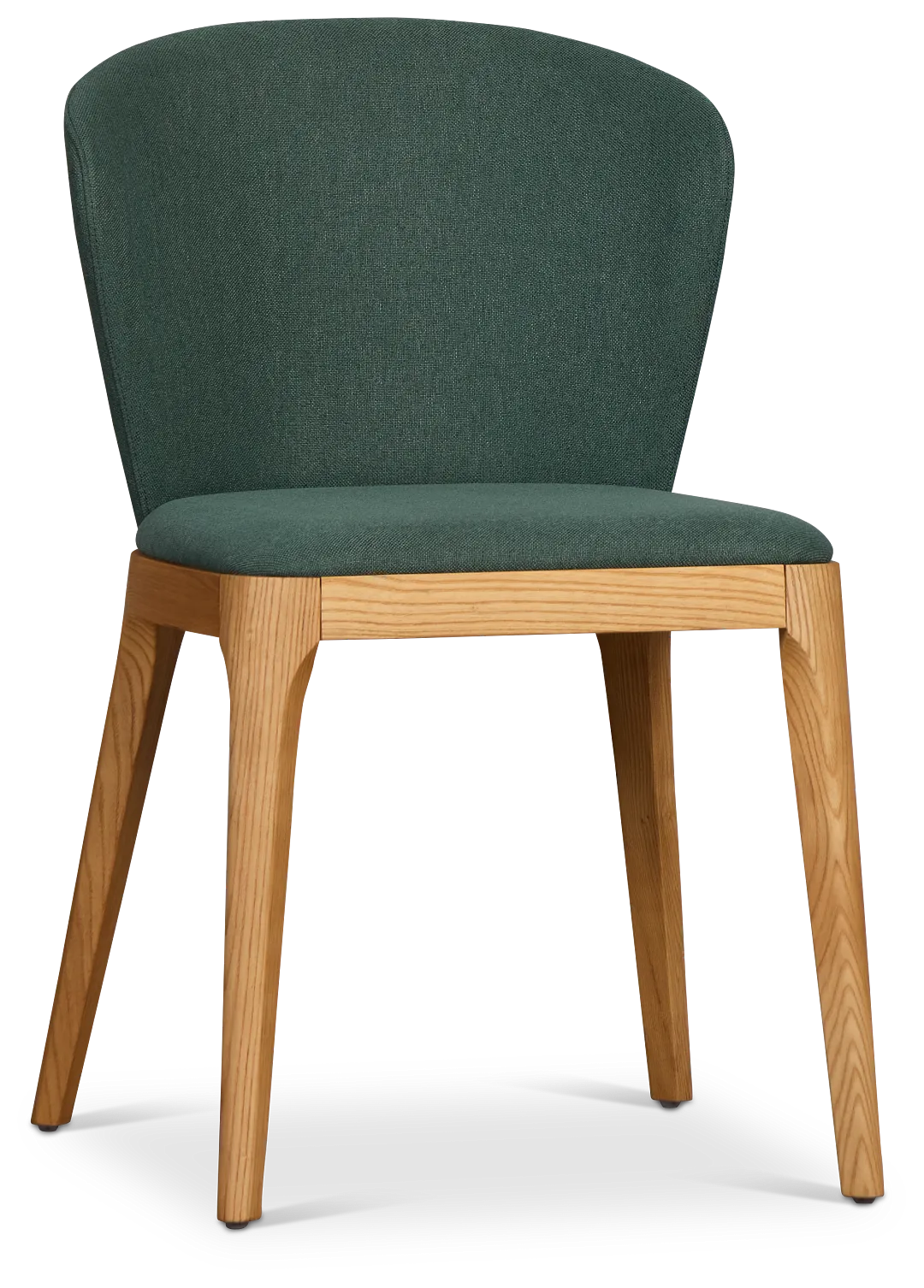 Nomad Dark Green Upholstered Side Chair With Light Tone Legs