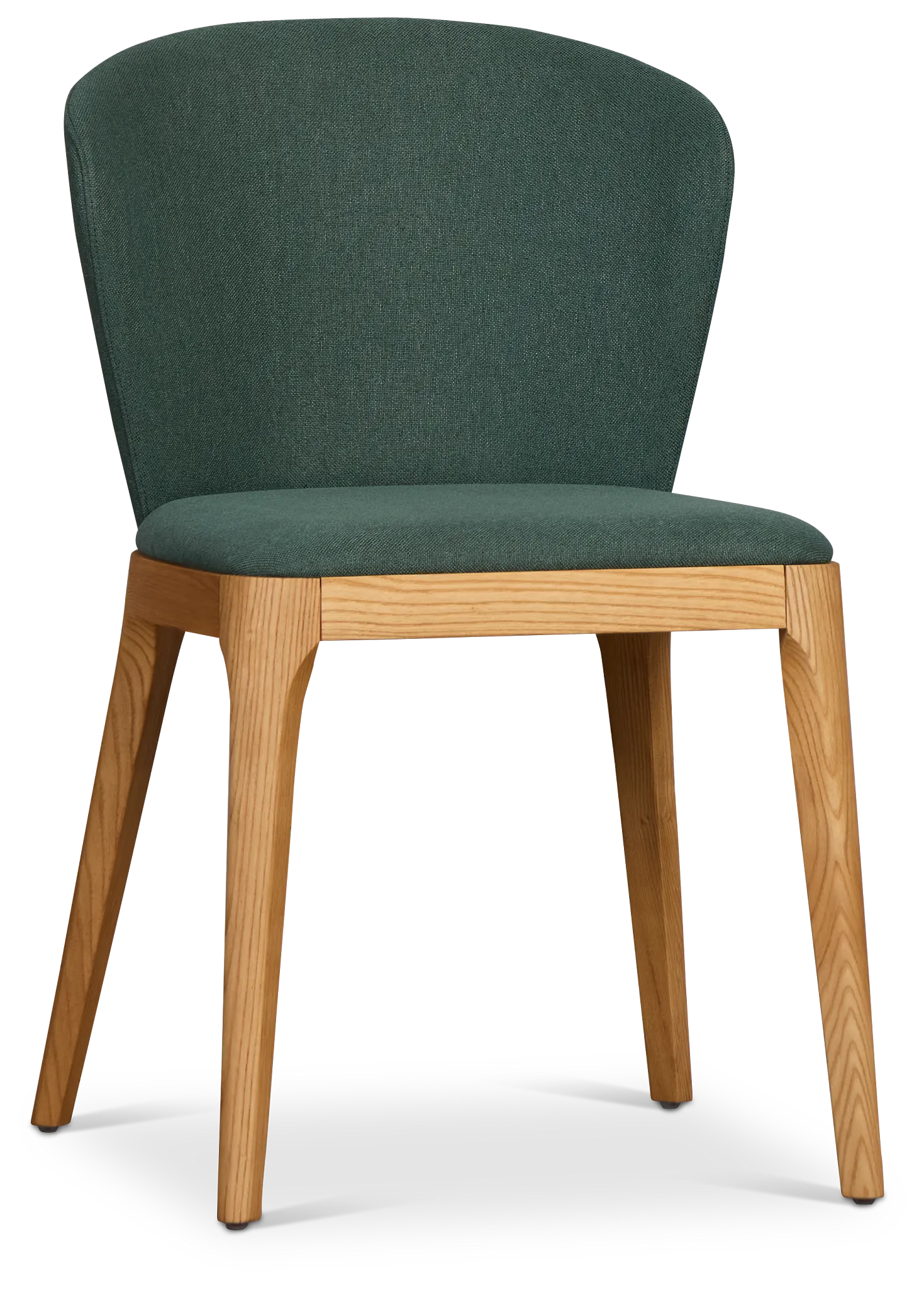 Nomad Dark Green Upholstered Side Chair With Light Tone Legs