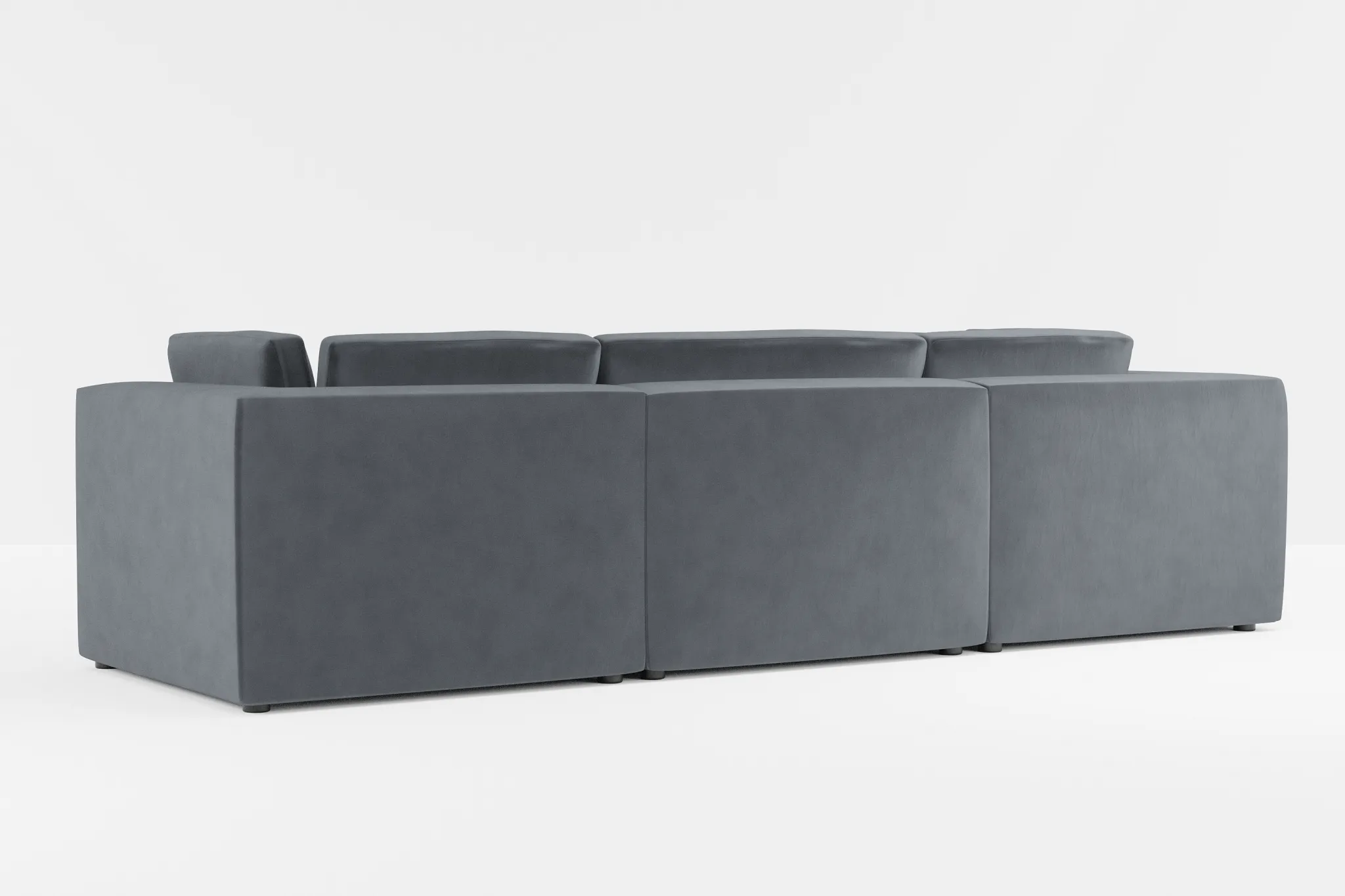 Destin Joya Gray Velvet 4-piece Modular Sectional