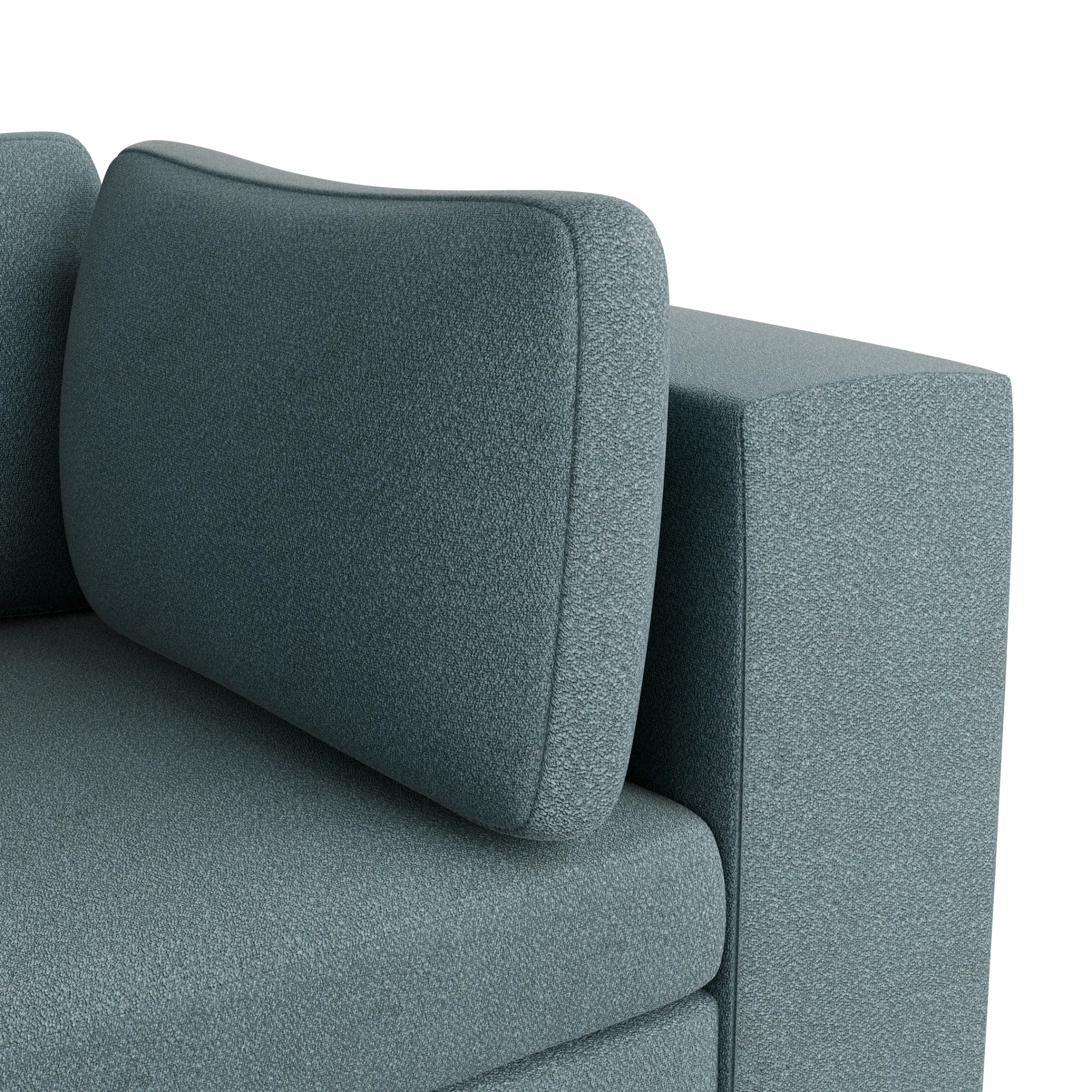 Destin Sutton Blue Fabric 2 Piece Modular Sofa