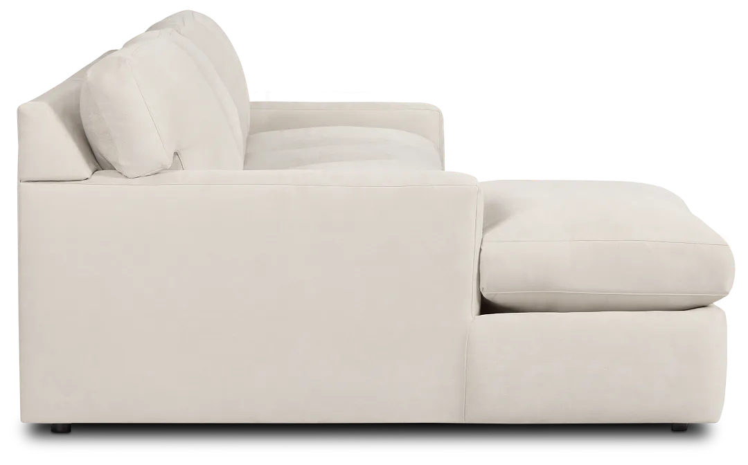 Hudson Gray Fabric Small Left Chaise Sectional