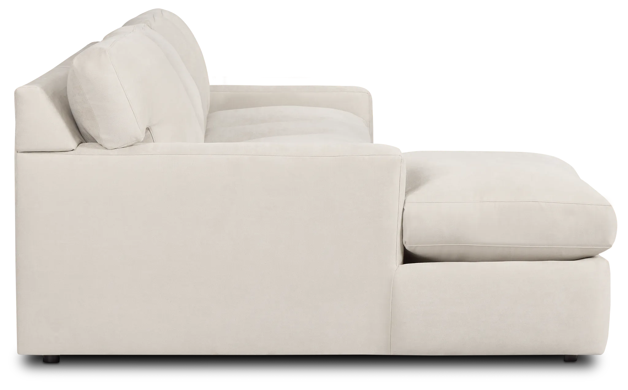 Hudson Gray Fabric Small Left Chaise Sectional