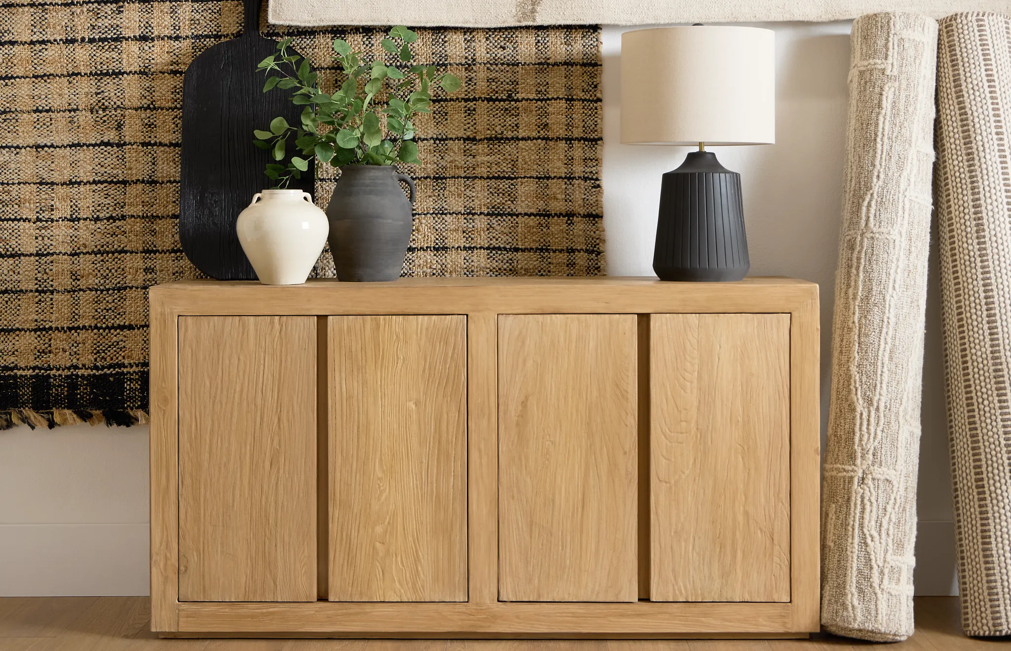 Soni Light Tone Four-door Cabinet