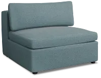 Destin Sutton Blue Fabric Armless Chair