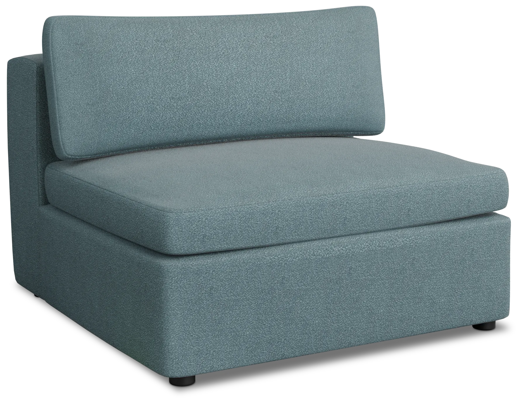 Destin Sutton Blue Fabric Armless Chair