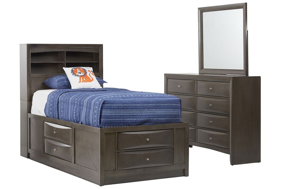 Tanner Gray Panel Storage Bedroom Baby Kids Bedroom Sets City Furniture