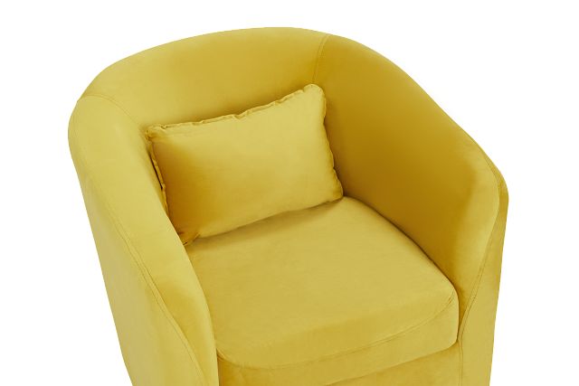 Stanton Yellow Velvet Accent Chair