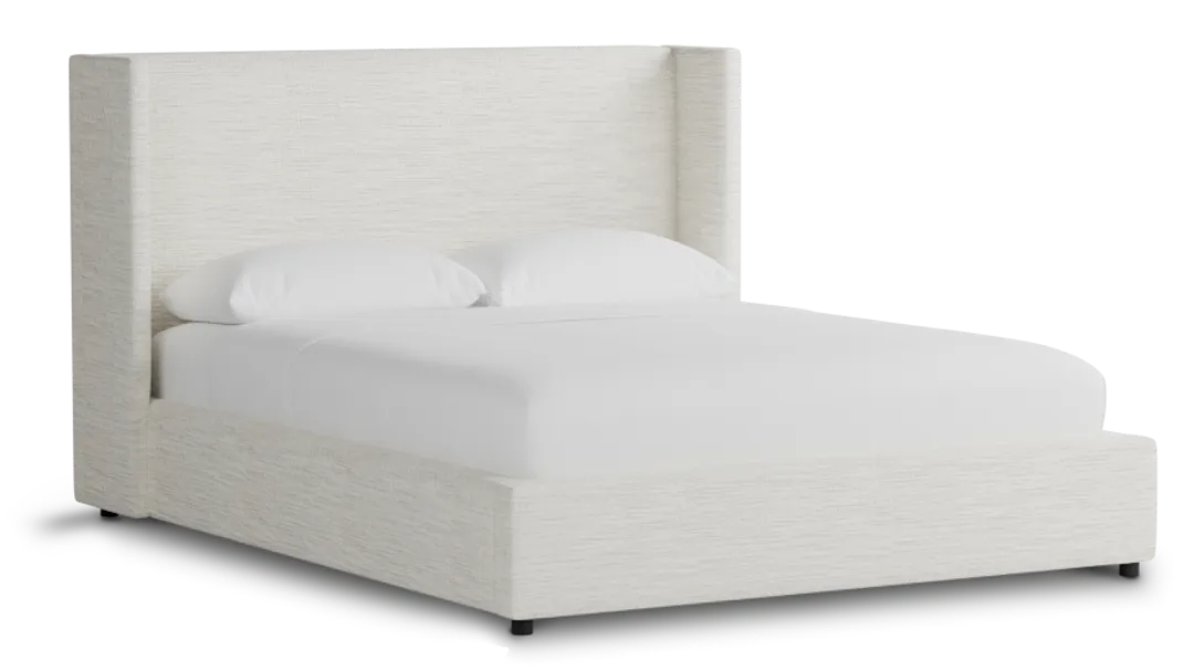 Captiva Maguire Ivory 48" Upholstered Shelter Bed