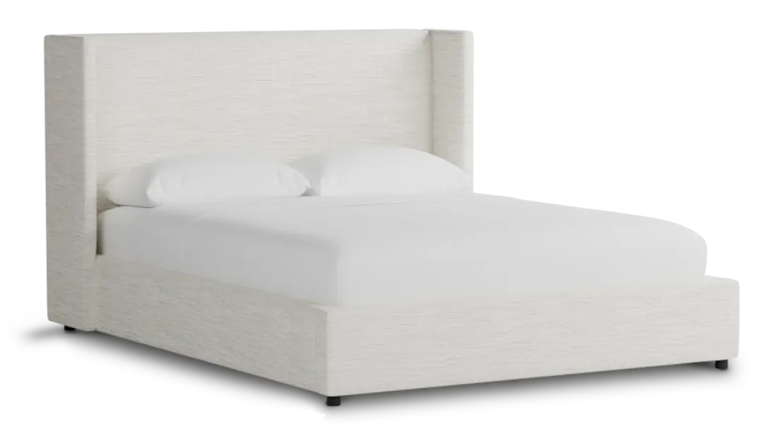 Captiva Maguire Ivory 48" Upholstered Shelter Bed Captiva Maguire Ivory 48" Upholstered Shelter Bed