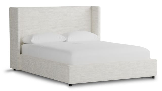 Captiva Maguire Ivory 48" Upholstered Shelter Bed