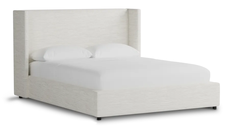 Captiva Maguire Ivory 48" Upholstered Shelter Bed
