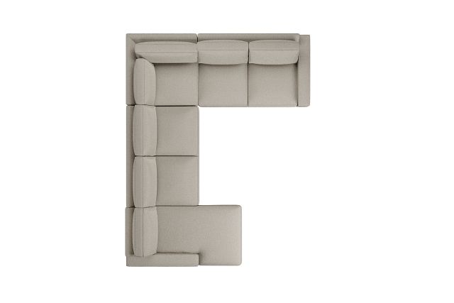 Edgewater Peyton Beige Medium Left Chaise Sectional