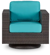Fina Dark Teal Swivel Chair