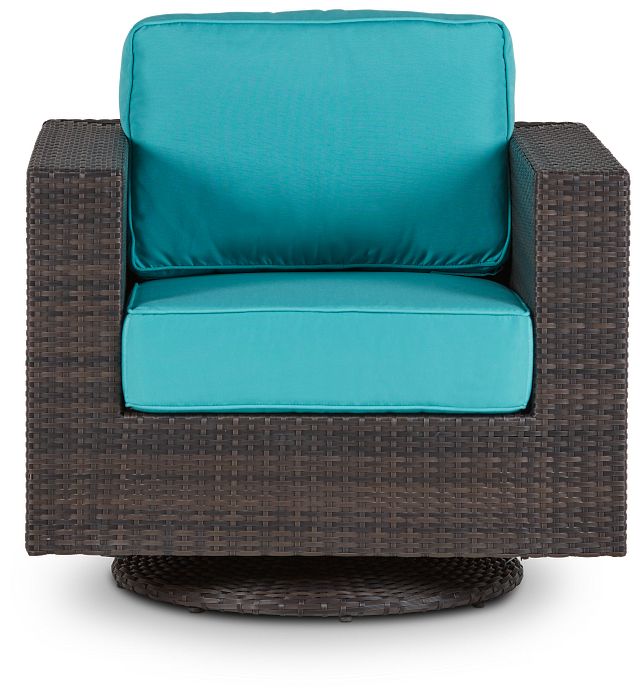 Fina Dark Teal Swivel Chair