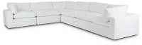 Grant White Fabric 6-piece Modular Sectional