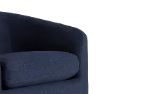 Paloma Dark Blue Micro Swivel Accent Chair