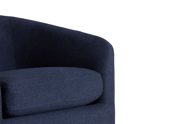 Paloma Dark Blue Micro Swivel Accent Chair