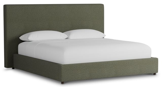 Grayton Sutton Green 54" Upholstered Platform Bed