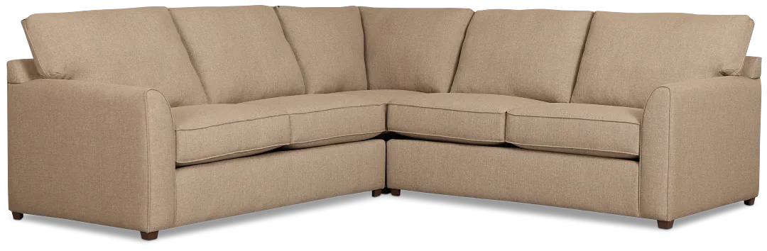 Tate Brown Fabric Small Two-arm Sectional