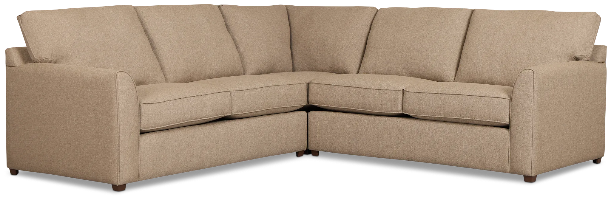 Tate Brown Fabric Small Two-arm Sectional