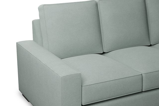 Edgewater Suave Light Green 84" Sofa W/ 3 Cushions