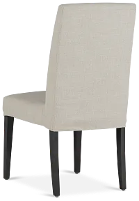 Harbor Light Beige Short Slipcover Chair With Dark-tone Leg