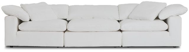 Nixon White Fabric 3 Piece Modular Sofa