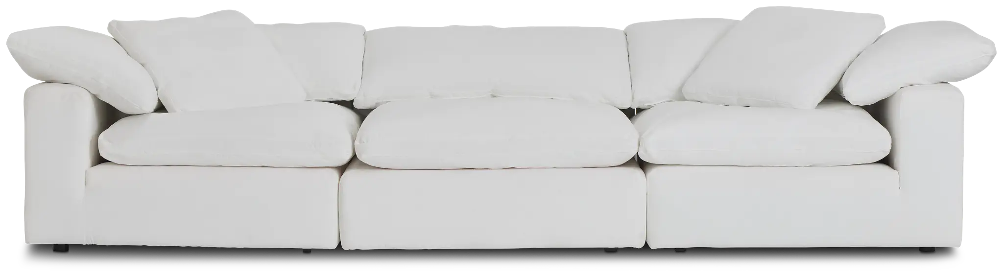 Nixon White Fabric 3-piece Modular Sofa Nixon White Fabric 3-piece Modular Sofa