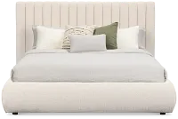 Nomad Light Beige Uph Platform Bed