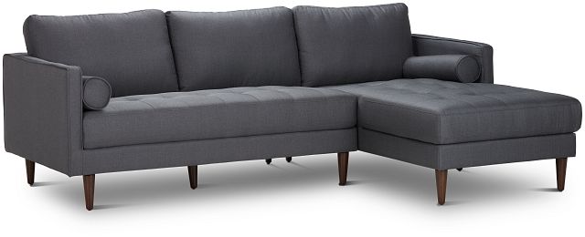 Rue Gray Fabric Right Chaise Sectional