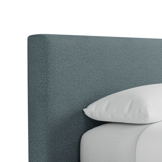 Grayton Sutton Blue 44" Upholstered Platform Bed