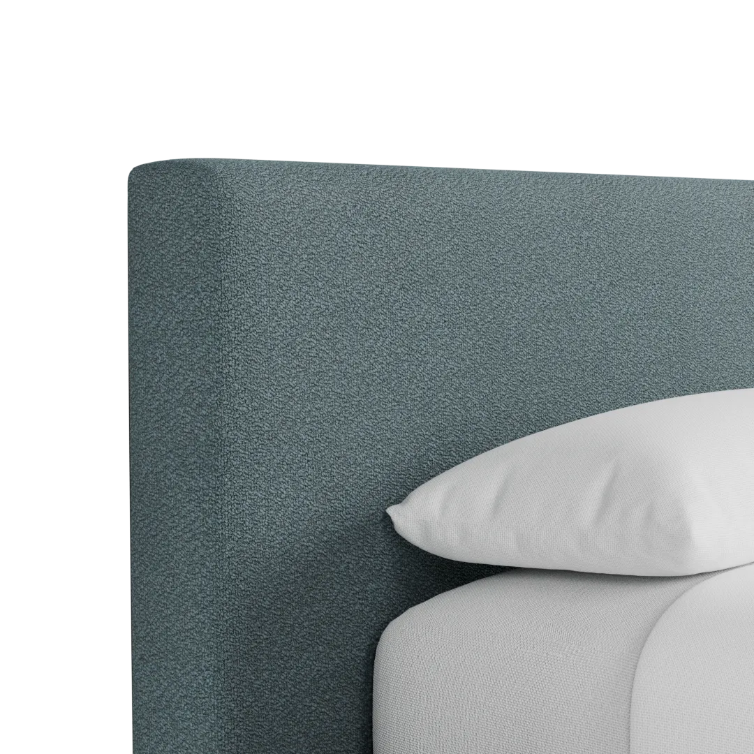 Grayton Sutton Blue 44" Upholstered Platform Bed