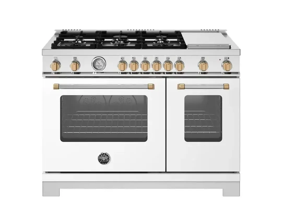 Bertazzoni Master Series White 48" Dual Fuel Range