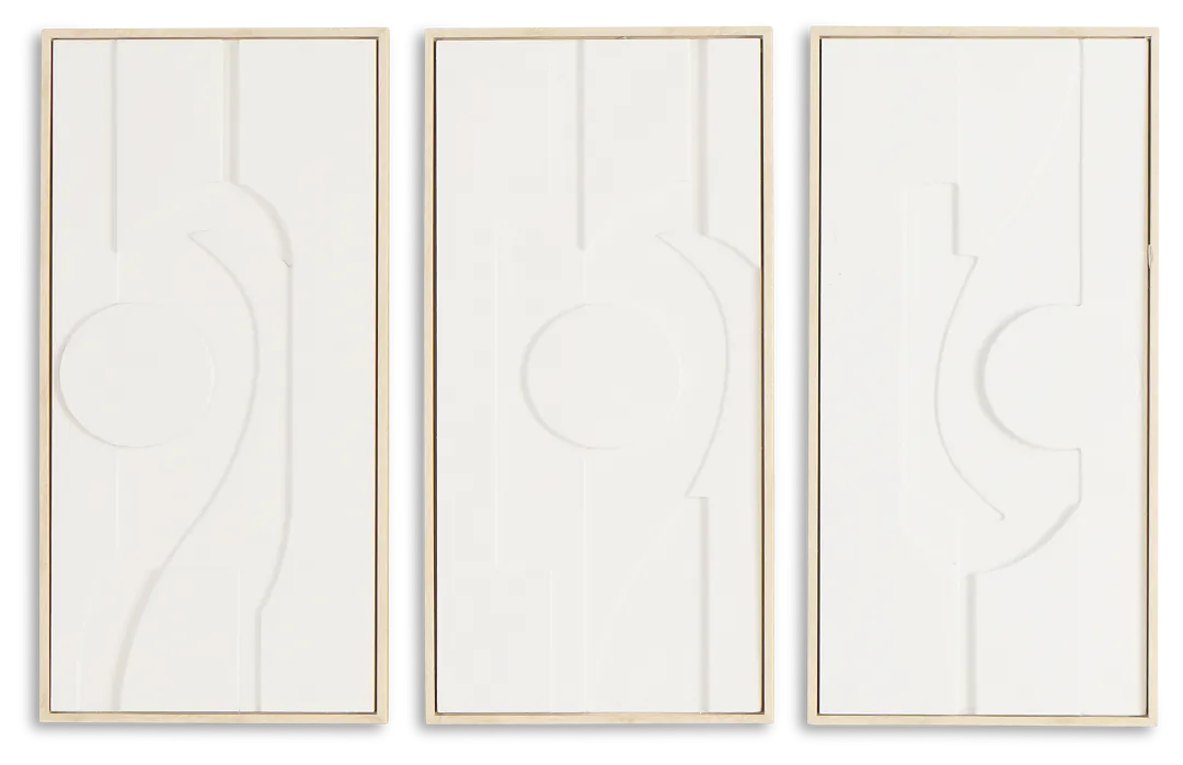 Aezakarm White Set Of 3 Framed Wall Art