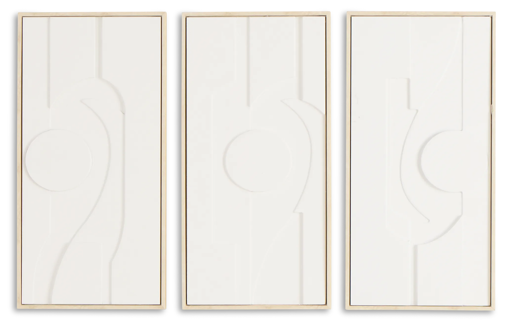 Aezakarm White Set Of 3 Framed Wall Art