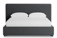 Grayton Delray Dark Gray 44" Upholstered Platform Bed