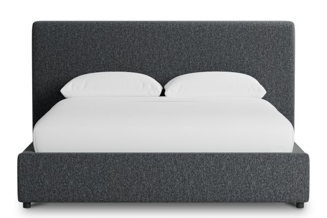 Grayton Delray Dark Gray 44" Upholstered Platform Bed