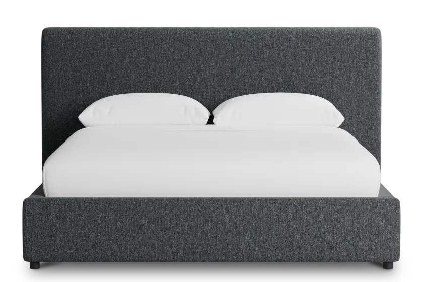 Grayton Delray Dark Gray 44" Upholstered Platform Bed