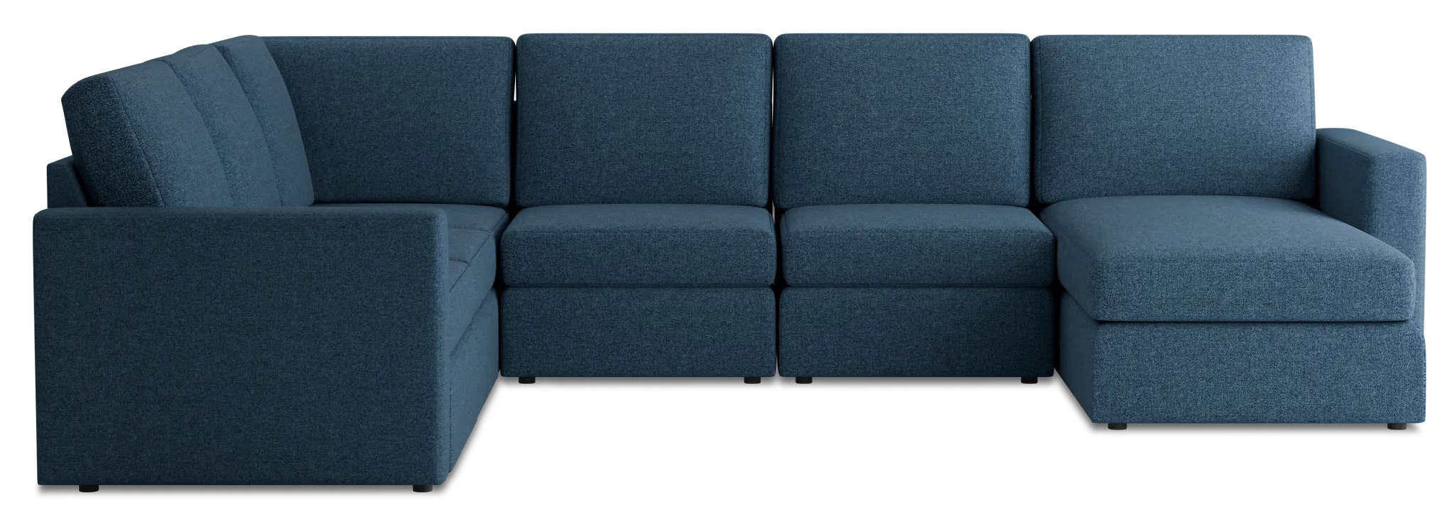 Citymod Blue Fabric Medium Right Chaise Sectional