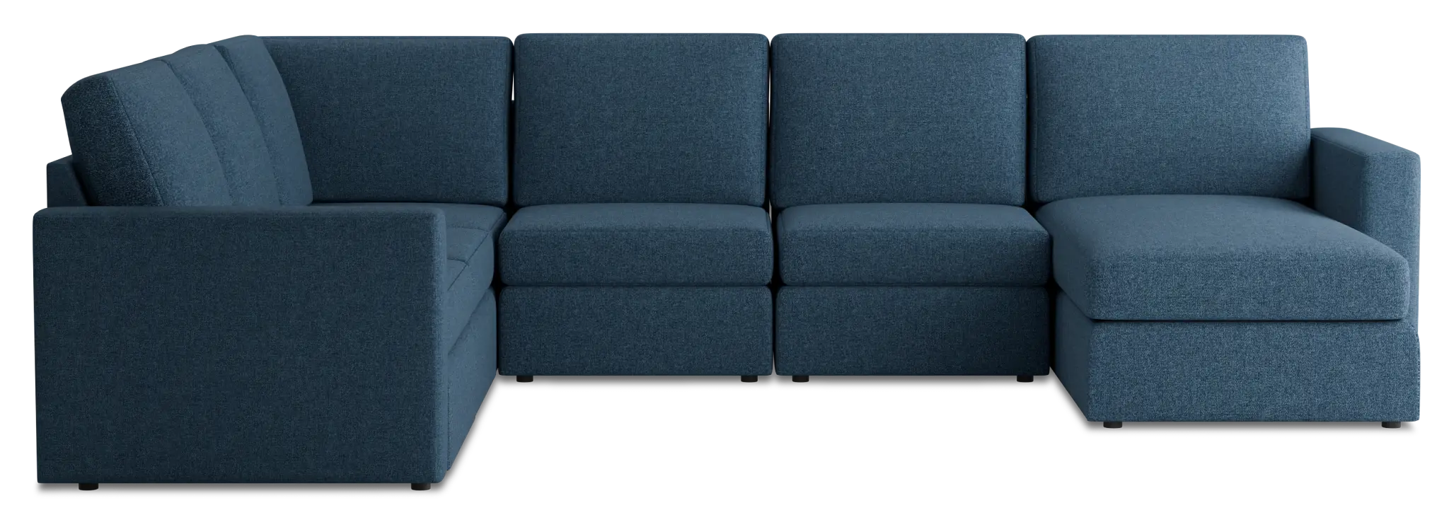 Citymod Blue Fabric Medium Right Chaise Sectional Citymod Blue Fabric Medium Right Chaise Sectional