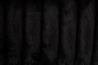 Teddy Black Fabric Ottoman