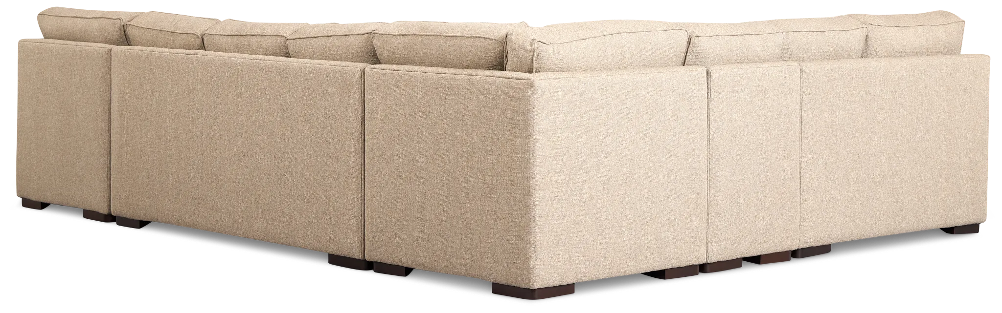 Sinclair Brown Fabric Right Chaise Memory Foam Sleeper Sectional