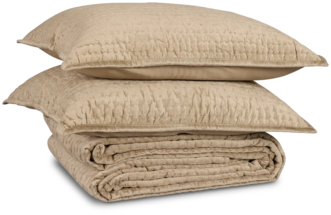 Barin Light Brown Coverlet Set