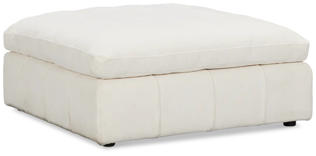 Cruz White Fabric Ottoman Cruz White Fabric Ottoman