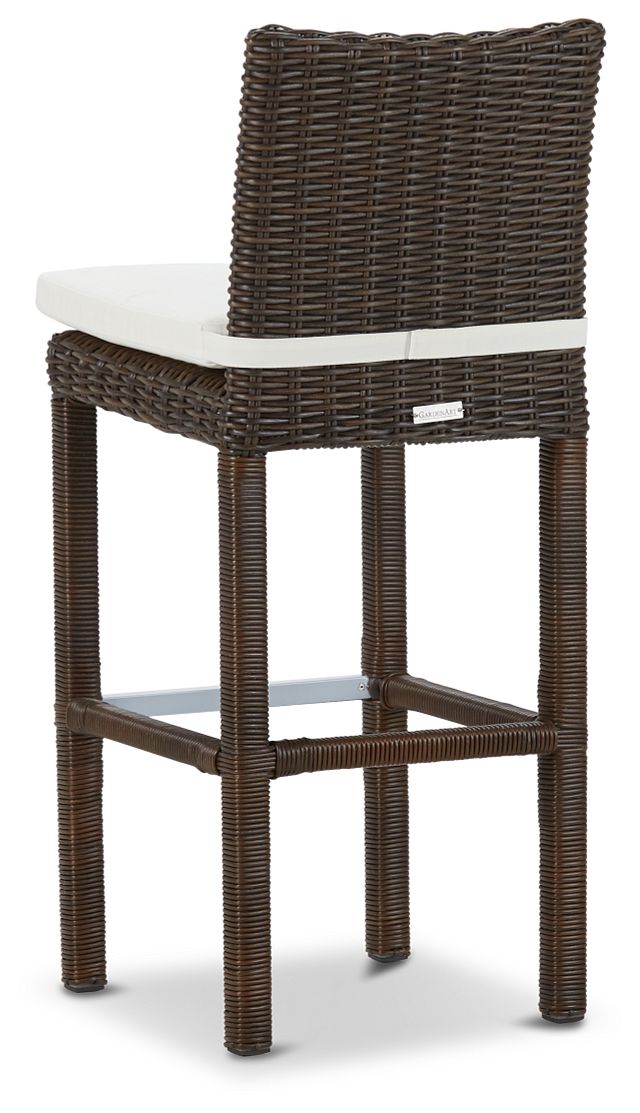 Southport White Woven 30" Barstool