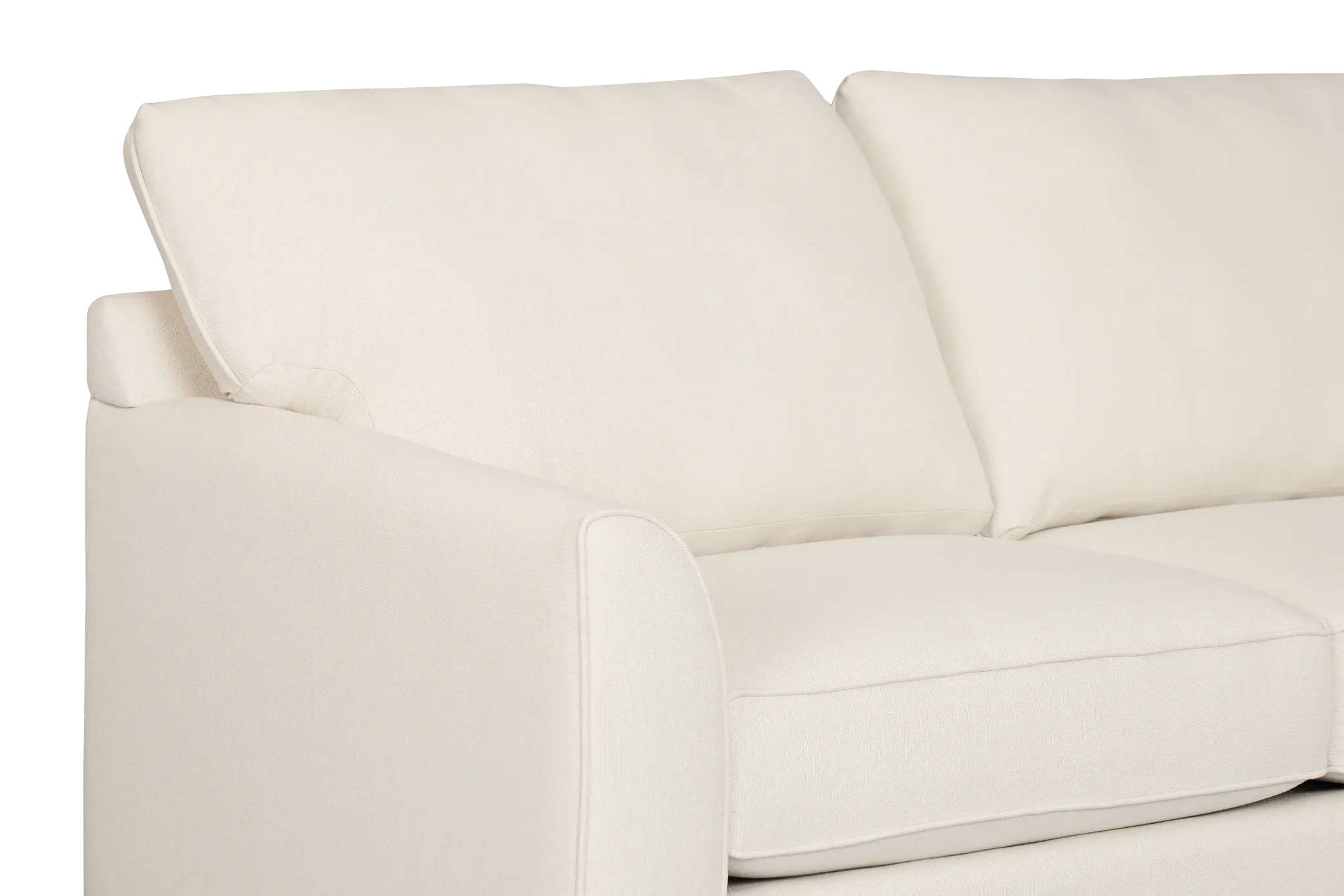 Tate Light Beige Fabric Right Chaise Sectional