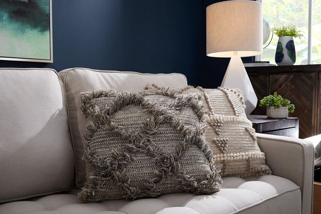 Jucar Light Gray Accent Pillow