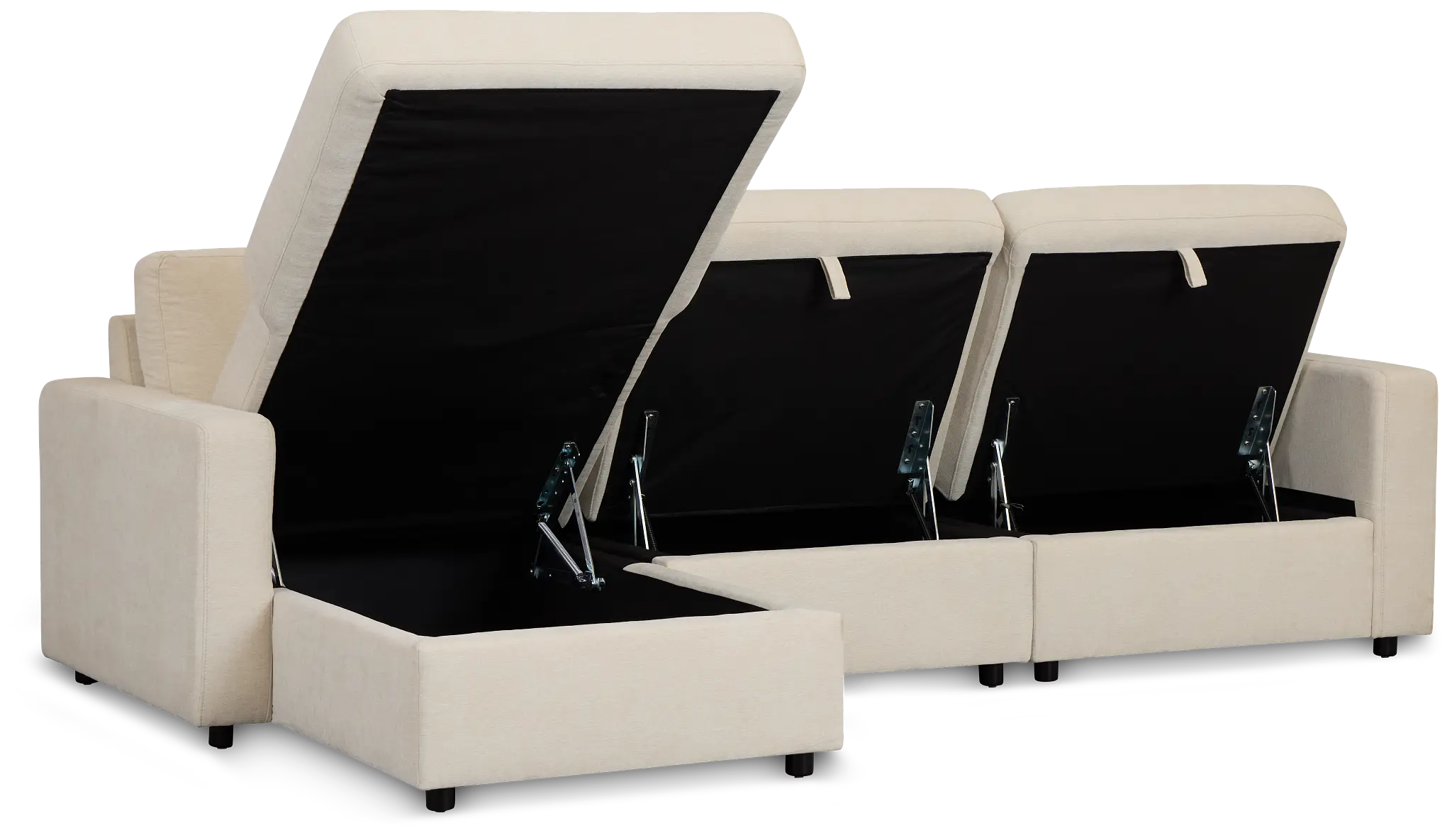 Addie Beige Fabric Left Chaise Storage Sectional Addie Beige Fabric Left Chaise Storage Sectional